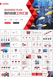 海底世界水族馆动态PPT模板