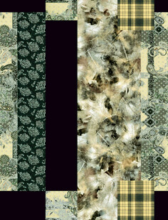 复古风拼贴花纹布料图案