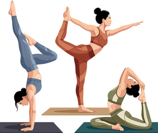 多样瑜伽姿势展示