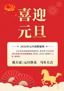 喜迎元旦节日海报