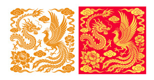 龙凤呈祥烫金版