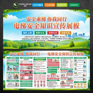 电梯安全展板