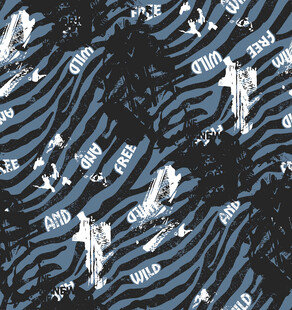 黑白斑马纹动物图案布料