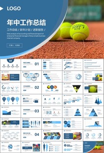 网球运动体育竞技比赛休闲PPT