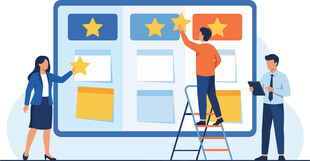 团队协作进行任务评审与绩效打星