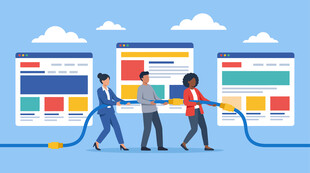 团队协作连接数字化网络与网页界