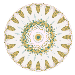 圆形简约几何抽象花纹