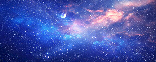 蓝色梦幻宇宙星空背景图