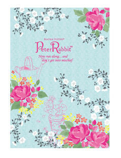 花卉图案蓝色背景卡片