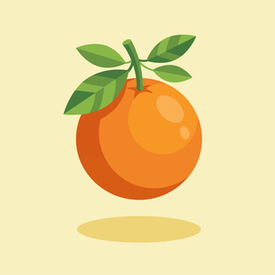 可爱卡通橙子插画