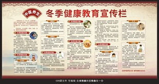 冬季健康教育宣传栏