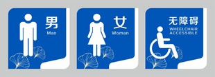 男女无障碍卫生间标识