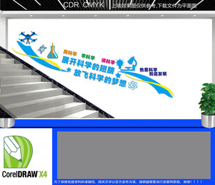 科学实验楼道文化墙