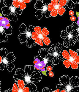 多彩花卉图案背景