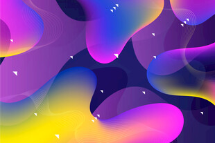 梦幻流体渐变抽象矢量背景图