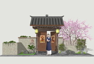 民宿入户门