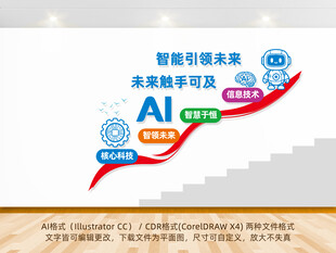 AI科技楼梯文化墙