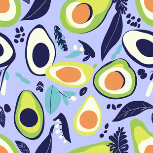 牛油果图案背景设计素材