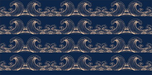 蓝色海浪图案纹理背景