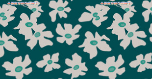 蓝底白花图案纹理