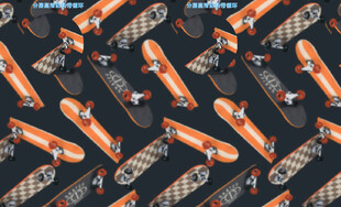 多彩滑板图案设计