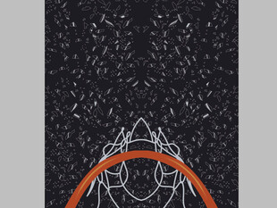 星空下的抽象线条图案