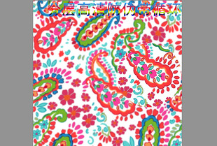 多彩佩斯利花纹图案