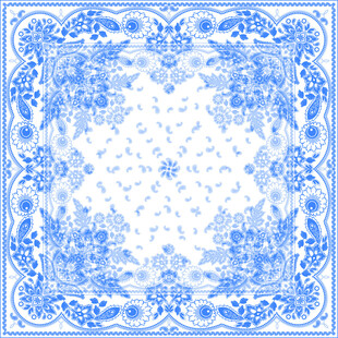 蓝白中式传统花纹图案