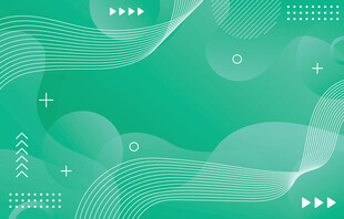 清新绿色几何抽象背景图