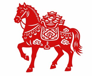 马年剪纸