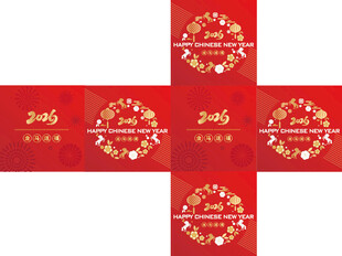 2026马年新年堆头地堆盒