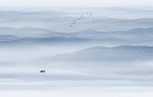 国画山水背景墙