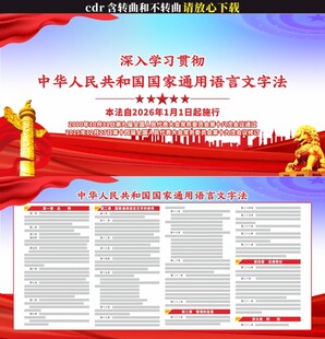 国家通用语言文字法展板