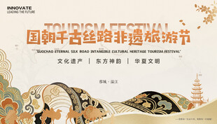 非遗丝绸之路展板