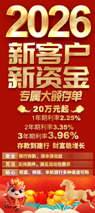 2026银行大额存款宣传易拉宝