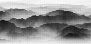 水墨群山点阵图