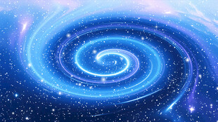 蓝色唯美旋涡星空