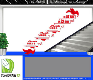 民政为民楼梯文化墙