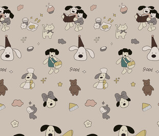卡通动物图案背景