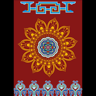 传统中式花卉图案装饰