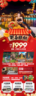 新年春节云西双版纳旅游海报
