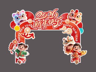 2026马年拱门装饰