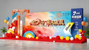 企业年会舞台布置展示