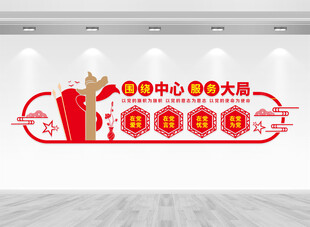 围绕中心服务大局文化墙