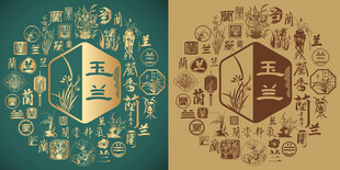 古典兰字书法兰字背景百兰图