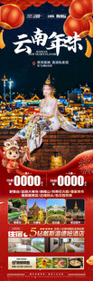 新年春节云西双版纳旅游海报