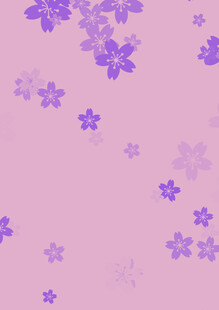 淡粉背景上的紫色小花