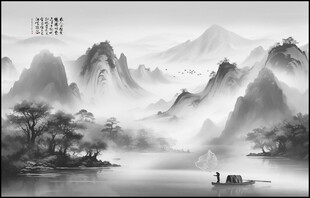 水墨山水画