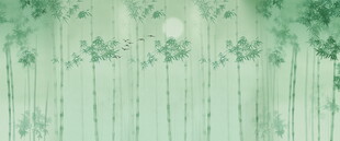 竹影 水墨灯箱竹林