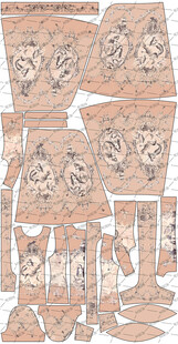 古代服饰残片图案展示